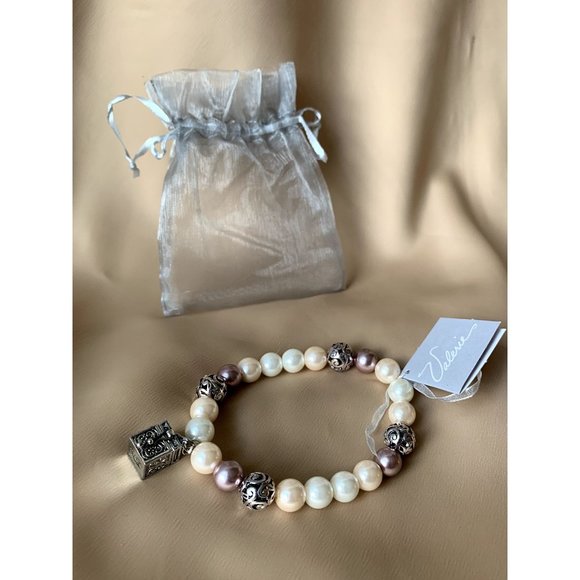SOLD Valerie Parr Hill Faux Pearl Prayer Box Bracelet NEW WITH TAG - Picture 1 of 6